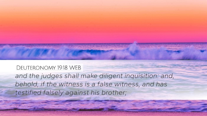 Deuteronomy 19:18 WEB Bible Verse Image