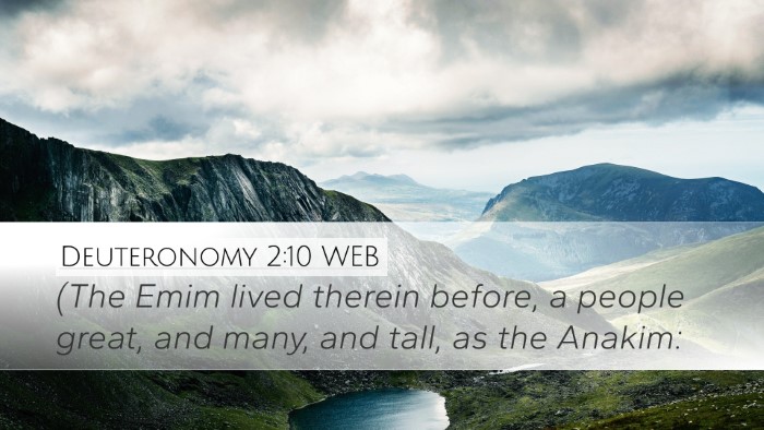 Deuteronomy 2:10 WEB Bible Verse Image