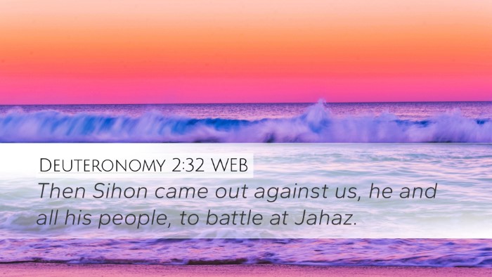 Deuteronomy 2:32 WEB Bible Verse Image