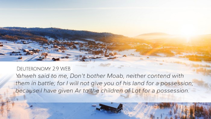 Deuteronomy 2:9 WEB Bible Verse Image