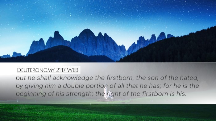 Deuteronomy 21:17 WEB Bible Verse Image