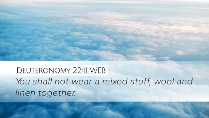 Deuteronomy 22:11 WEB Bible Verse Image