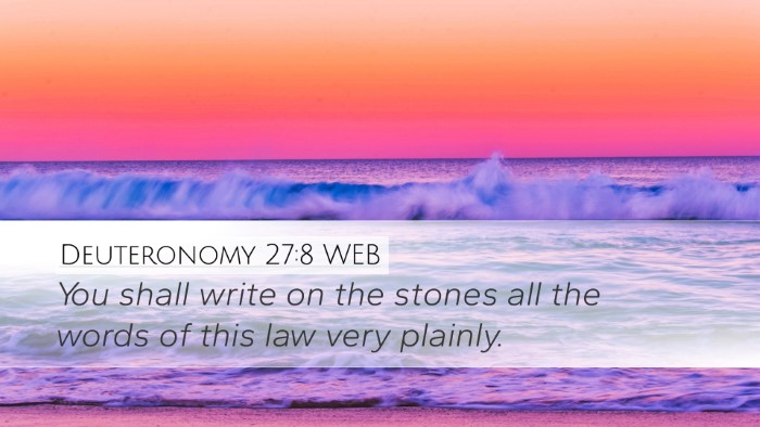 Deuteronomy 27:8 WEB Bible Verse Image