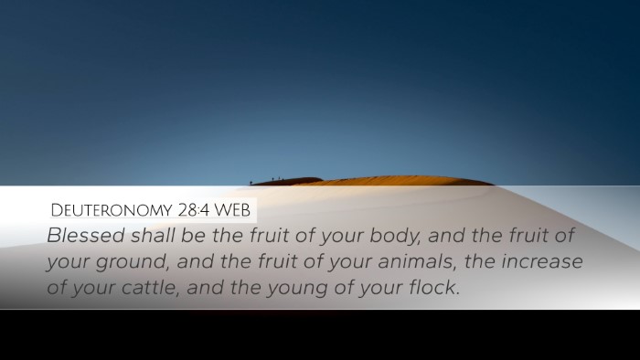 Deuteronomy 28:4 WEB Bible Verse Image