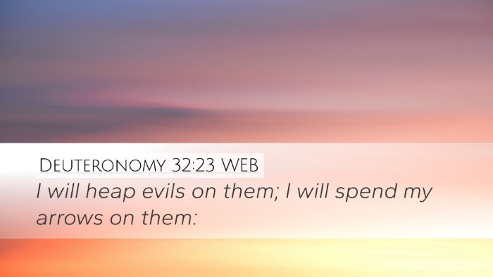 Deuteronomy 32:23 WEB Bible Verse Image