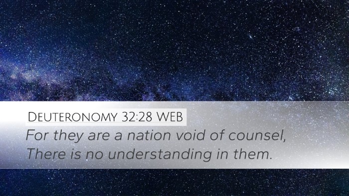 Deuteronomy 32:28 WEB Bible Verse Image