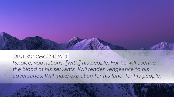 Deuteronomy 32:43 WEB Bible Verse Image