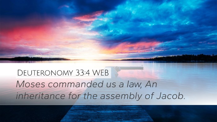 Deuteronomy 33:4 WEB Bible Verse Image