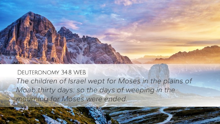 Deuteronomy 34:8 WEB Bible Verse Image