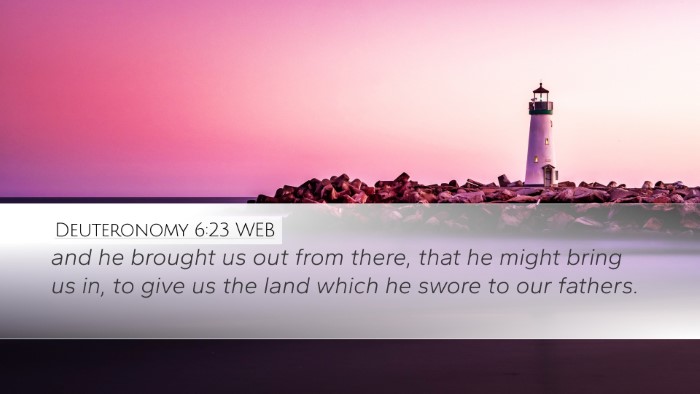 Deuteronomy 6:23 WEB Desktop Wallpaper - and he brought us out from there, that he might - Desktop Bible Verse Wallpaper