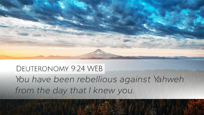 Deuteronomy 9:24 WEB Bible Verse Image