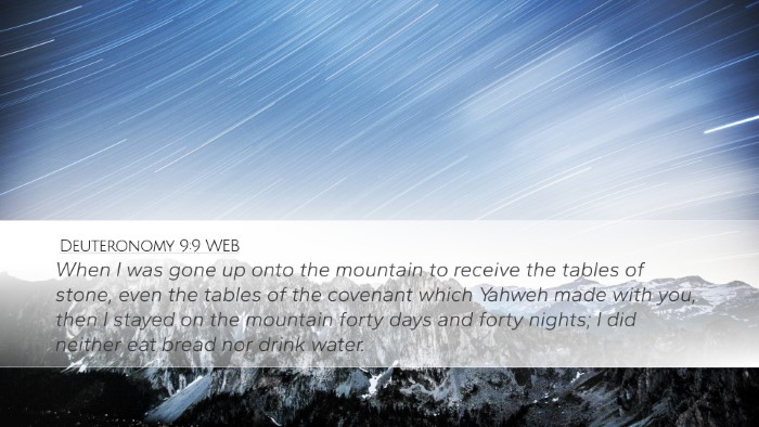 Deuteronomy 9:9 WEB Bible Verse Image