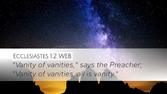 Ecclesiastes 1:2 WEB Bible Verse Image