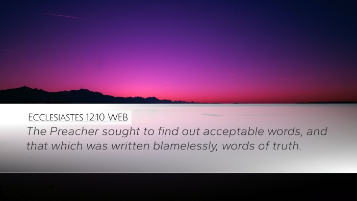 Ecclesiastes 12:10 WEB Bible Verse Image