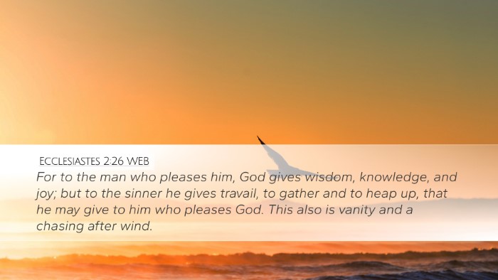 Ecclesiastes 2:26 WEB Bible Verse Image