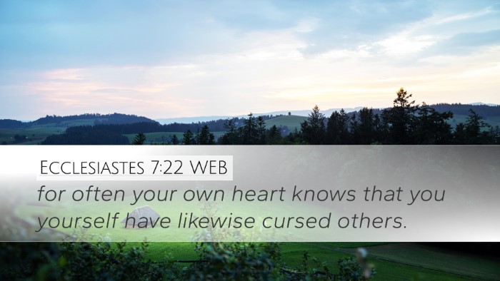 Ecclesiastes 7:22 WEB Desktop Wallpaper - for often your own heart knows that you yourself - Desktop Bible Verse Wallpaper