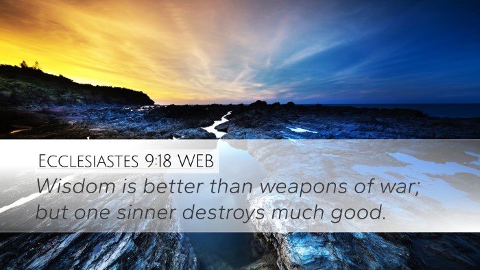 Ecclesiastes 9:18 WEB Bible Verse Image