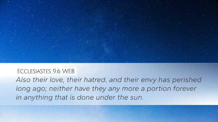 Ecclesiastes 9:6 WEB Bible Verse Image