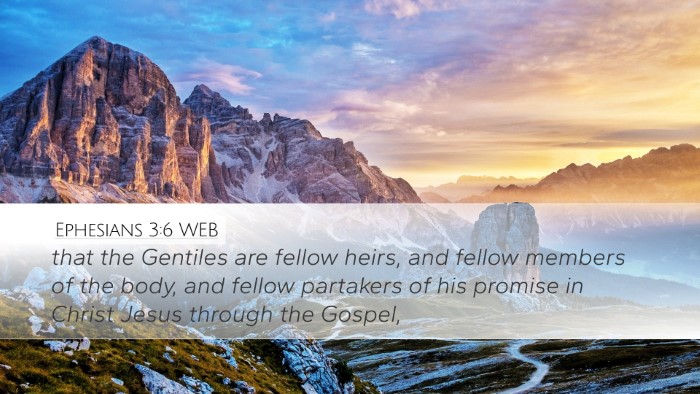 Ephesians 3:6 WEB Bible Verse Image