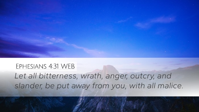 Ephesians 4:31 WEB Bible Verse Image