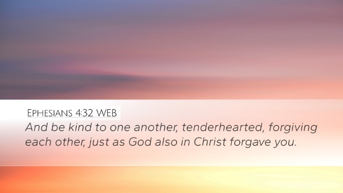 Ephesians 4:32 WEB Bible Verse Image
