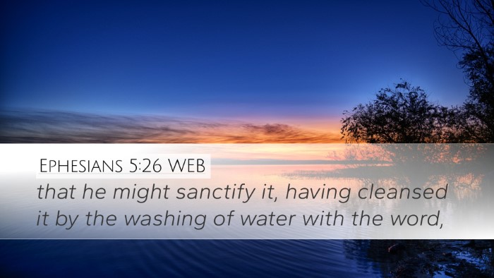 Ephesians 5:26 WEB Bible Verse Image