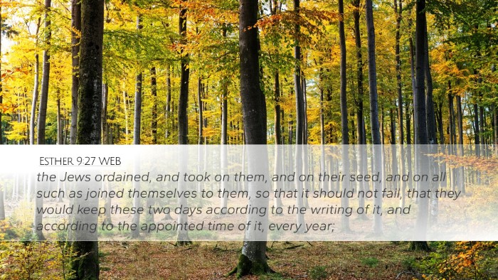 Esther 9:27 WEB Bible Verse Image