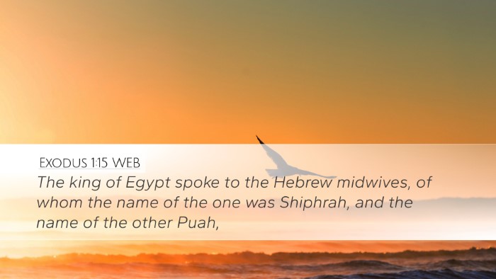 Exodus 1:15 WEB Desktop Wallpaper - The king of Egypt spoke to the Hebrew midwives, - Desktop Bible Verse Wallpaper