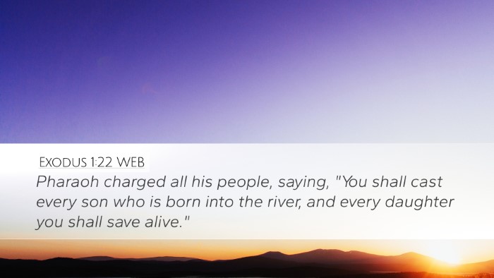 Exodus 1:22 WEB Bible Verse Image