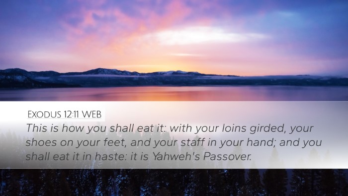 Exodus 12:11 WEB Bible Verse Image