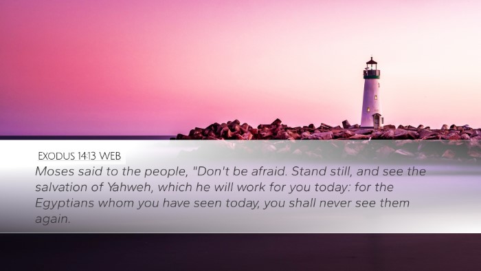 Exodus 14:13 WEB Bible Verse Image
