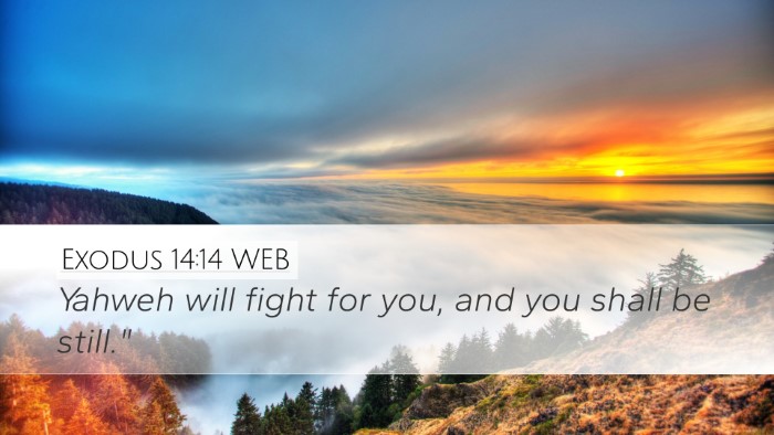 Exodus 14:14 WEB Bible Verse Image