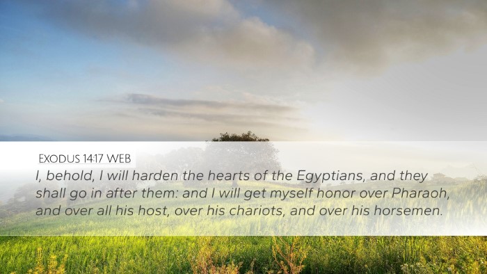 Exodus 14:17 WEB Bible Verse Image