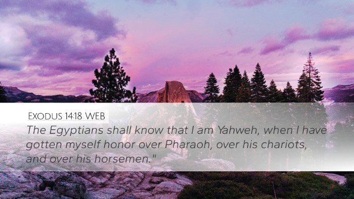 Exodus 14:18 WEB Bible Verse Image