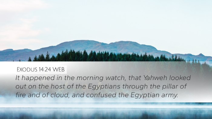 Exodus 14:24 WEB Bible Verse Image