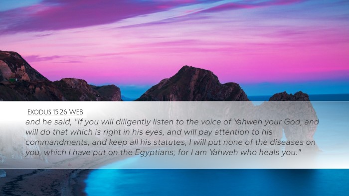 Exodus 15:26 WEB Bible Verse Image