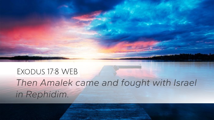 Exodus 17:8 WEB Bible Verse Image