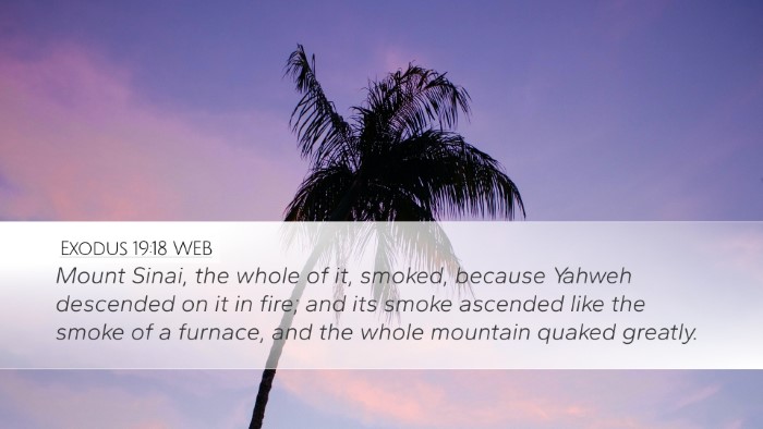 Exodus 19:18 WEB Bible Verse Image