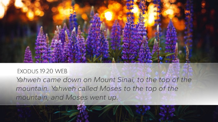 Exodus 19:20 WEB Bible Verse Image