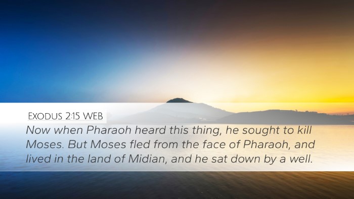 Exodus 2:15 WEB Bible Verse Image