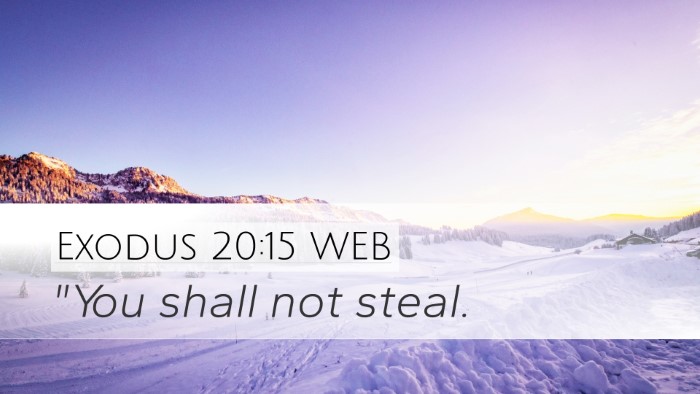 Exodus 20:15 WEB Bible Verse Image
