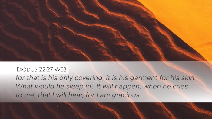 Exodus 22:27 WEB Bible Verse Image