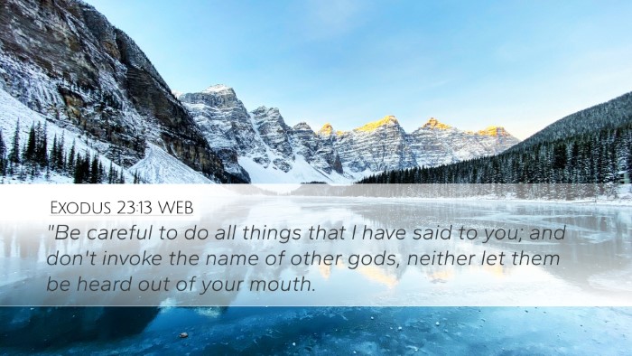 Exodus 23:13 WEB Bible Verse Image