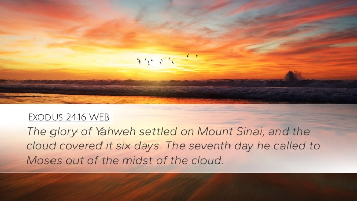 Exodus 24:16 WEB Bible Verse Image