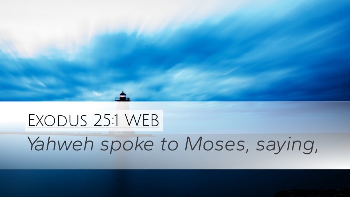 Exodus 25:1 WEB Bible Verse Image