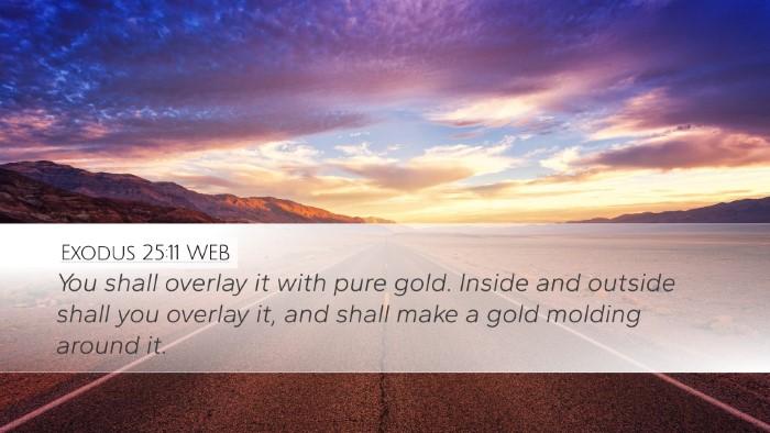 Exodus 25:11 WEB Bible Verse Image