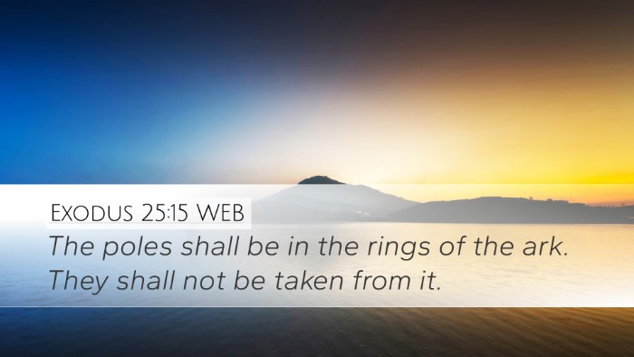 Exodus 25:15 WEB Bible Verse Image