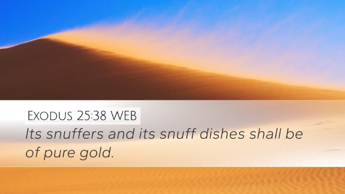 Exodus 25:38 WEB Desktop Wallpaper - Its snuffers and its snuff dishes shall be of - Desktop Bible Verse Wallpaper