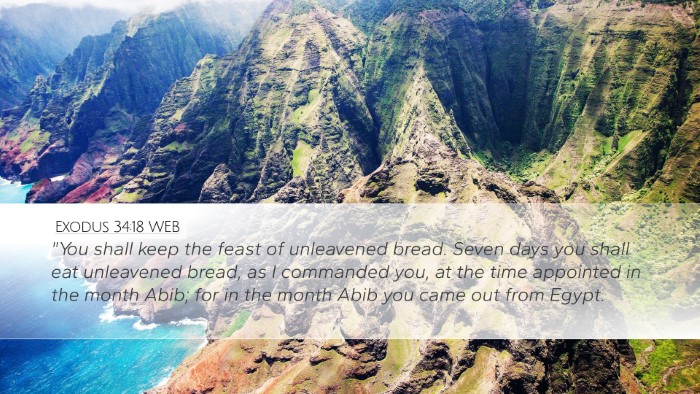 Exodus 34:18 WEB Bible Verse Image