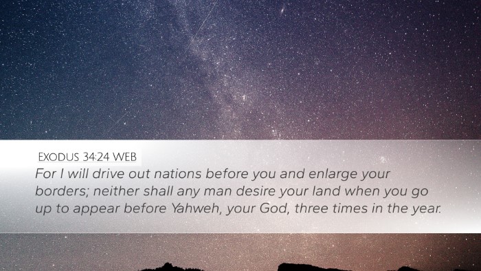 Exodus 34:24 WEB Bible Verse Image